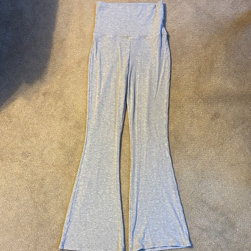 Gray Flared Yoga Pants